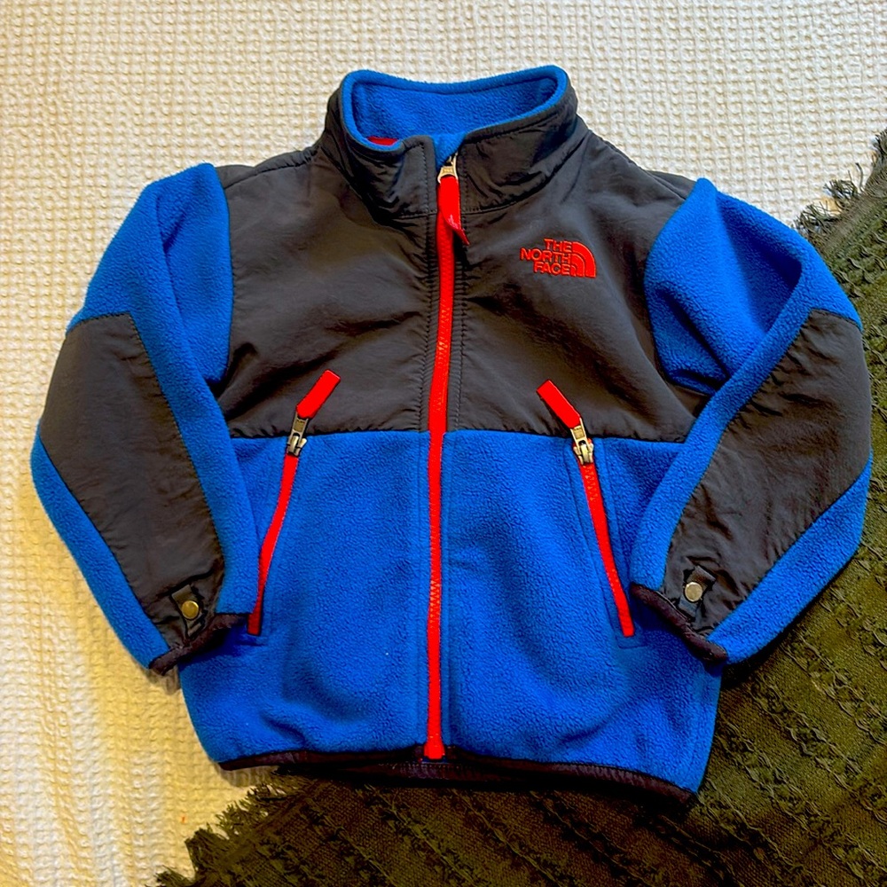 The North Face Kids' Blue and Black Fleece Jacket